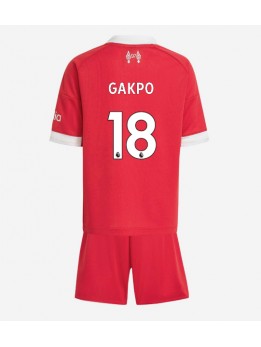 Liverpool Cody Gakpo #18 Replika Hemmakläder Barn 2025-26 Kortärmad (+ byxor)